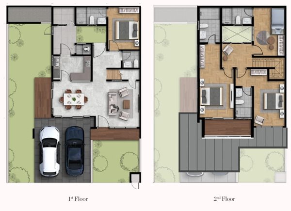 Orchard Riviera tipe 8 corner denah