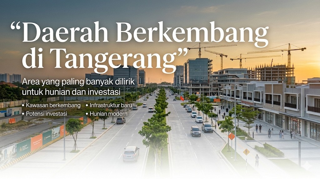 Daerah Berkembang di Tangerang, Ini Area yang Paling Banyak Dilirik untuk Hunian dan Investasi