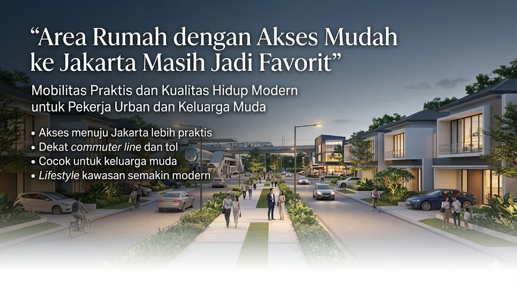 Area Rumah dengan Akses Mudah ke Jakarta Masih Jadi Favorit Pekerja dan Keluarga Muda